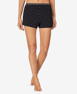 Dkny Wo Printed Pajama Boxer Shorts Black Print thumbnail 1