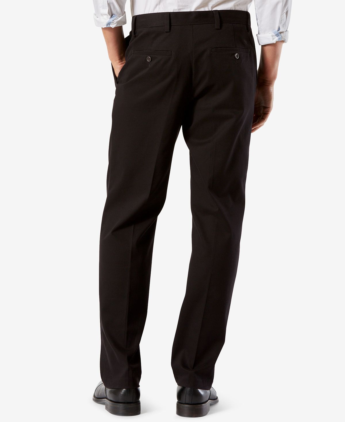 Dockers Big & Tall Easy Classic Pleated Fit Khaki Stretch Pants Black