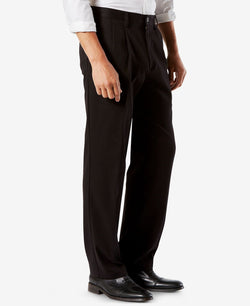 Dockers Big & Tall Easy Classic Pleated Fit Khaki Stretch Pants Black thumbnail 3