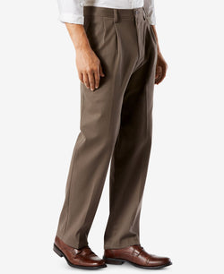 Dockers Big & Tall Easy Classic Pleated Fit Khaki Stretch Pants Medium Brown thumbnail 3
