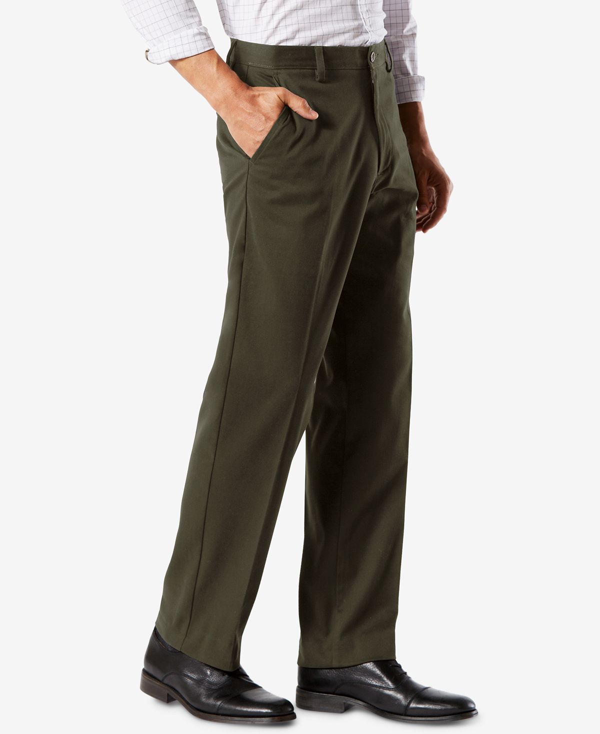 Dockers Easy Classic Fit Khaki Stretch Pants Olive Grove