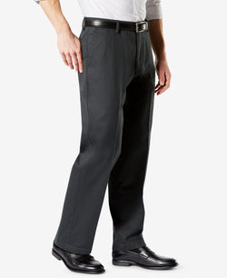 Dockers Signature Lux Cotton Relaxed Fit Creased Stretch Khaki Pants Steelhead thumbnail 3