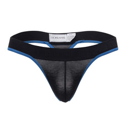 Doreanse Men's Underwear 1012-BLK Borderline Thongs Color Black thumbnail 4