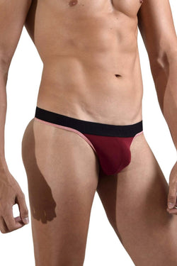 Doreanse Men's Underwear 1012-BRD Borderline Thongs Color Bordeaux thumbnail 2