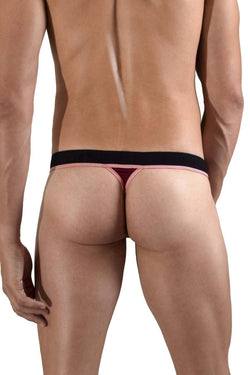 Doreanse Men's Underwear 1012-BRD Borderline Thongs Color Bordeaux thumbnail 3
