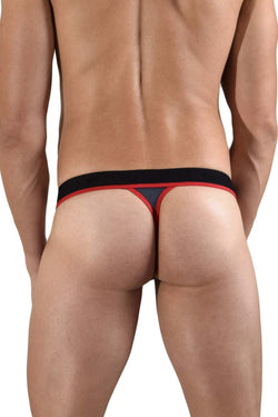 Doreanse Men's Underwear 1012-CHR Borderline Thongs Color Charcoal thumbnail 3