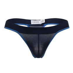Doreanse Men's Underwear 1012-NVY Borderline Thongs Color Navy thumbnail 4