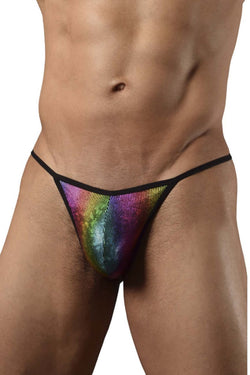 Doreanse Men's Underwear 1300-RBW Disco Thongs Color Rainbow thumbnail 2