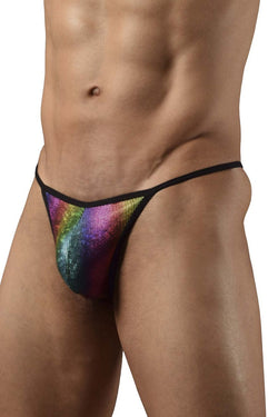 Doreanse Men's Underwear 1300-RBW Disco Thongs Color Rainbow thumbnail 4