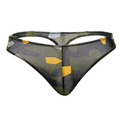 Doreanse Men's Underwear 1303-PRN Camosaic Thong Color Green thumbnail 4