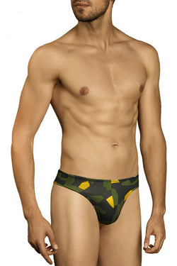 Doreanse Men's Underwear 1303-PRN Camosaic Thong Color Green thumbnail 2