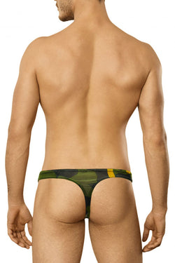 Doreanse Men's Underwear 1303-PRN Camosaic Thong Color Green thumbnail 3