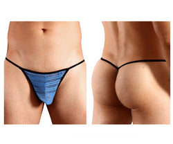 Doreanse Men's Underwear 1306-BLU Mesh G-String Thong Color Blue thumbnail 1