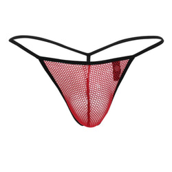 Doreanse Men's Underwear 1306-RED Mesh G-String Thong Color Red thumbnail 4