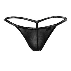 Doreanse Men's Underwear 1330-BLK Ribbed Modal T-thong Color Black thumbnail 4