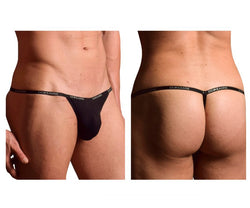 Doreanse Men's Underwear 1330-BLK Ribbed Modal T-thong Color Black thumbnail 1