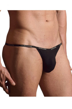 Doreanse Men's Underwear 1330-BLK Ribbed Modal T-thong Color Black thumbnail 2
