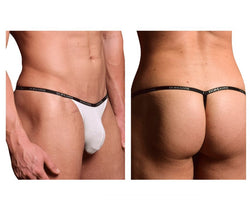 Doreanse Men's Underwear 1330-WHT Ribbed Modal T-thong Color White thumbnail 1