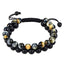 Double-Layer Tigers Eye / Matte Black Onyx Adjustable Healing Bracelet