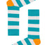 Drake & Hutch Aqua/White Candy Stripe Unisex Crew Sock