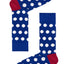 Drake & Hutch Blue Polka Unisex Crew Socks