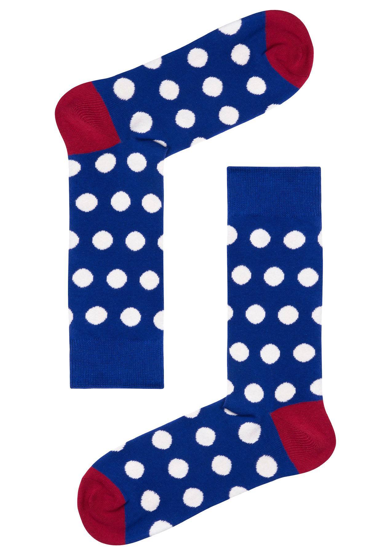 Drake & Hutch Blue Polka Unisex Crew Socks