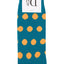 Drake & Hutch Orange/Aqua Polka Unisex Crew Socks