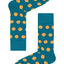 Drake & Hutch Orange/Aqua Polka Unisex Crew Socks