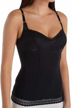 DuMi Shapewear Black Light-Control Long-Torso Contouring Balconette Bra Camisole thumbnail 3