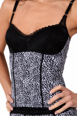 DuMi Shapewear Leopard-Print Light-Control Long-Torso Contouring Balconette Bra Camisole thumbnail 1