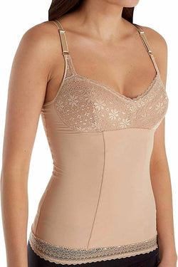 DuMi Shapewear Taupe Light-Control Long-Torso Contouring Balconette Bra Camisole thumbnail 1
