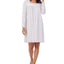 Eileen West Printed Cotton Jersey Long-sleeve Nightgown Pink Garden