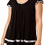 Ellen Tracy PLUS Yours To Love Short Sleeve Top in Black