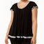 Ellen Tracy PLUS Yours To Love Short Sleeve Top in Black