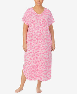 Ellen Tracy Wo Plus Short Sleeve Lounger Pink Novel thumbnail 1