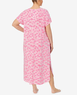 Ellen Tracy Wo Plus Short Sleeve Lounger Pink Novel thumbnail 2