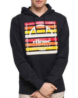 Ellesse e Baschi Cotton-blend Logo Hoodie Black thumbnail 1