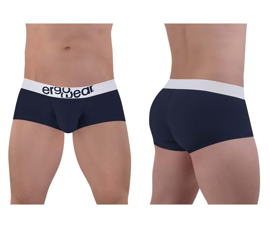 ErgoWear Men's Underwear EW1472 MAX COTTON Trunks Color Navy Blue