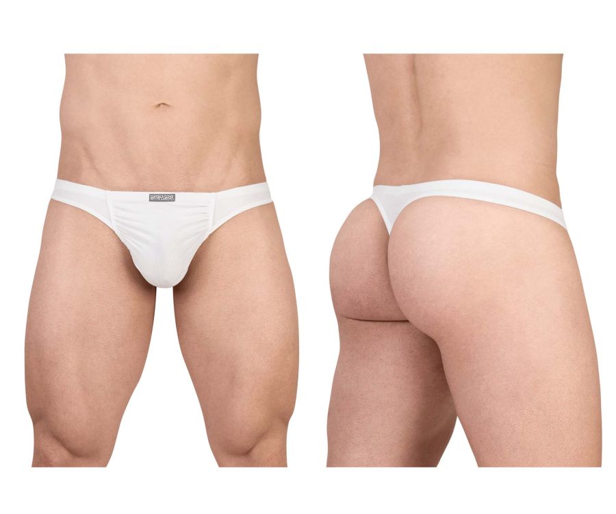ErgoWear Men's Underwear EW1734 FEEL GR8 Cotton Thongs Color White