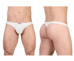 ErgoWear Men's Underwear EW1734 FEEL GR8 Cotton Thongs Color White thumbnail 1