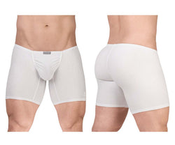 ErgoWear Men's Underwear EW1737 FEEL GR8 Cotton Boxer Briefs Color White thumbnail 1