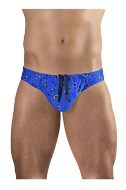 ErgoWear Men's active and swimwear EW1764 FEEL SW Swim Briefs Color Blue-Sunglasses thumbnail 2