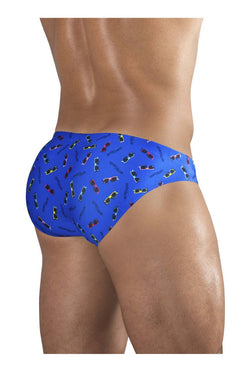 ErgoWear Men's active and swimwear EW1764 FEEL SW Swim Briefs Color Blue-Sunglasses thumbnail 3