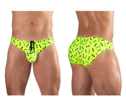 ErgoWear Men's active and swimwear EW1765 X4D SW Swim Briefs Color Bright Yellow thumbnail 1