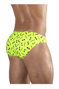 ErgoWear Men's active and swimwear EW1765 X4D SW Swim Briefs Color Bright Yellow thumbnail 3
