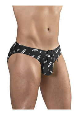 ErgoWear Men's active and swimwear EW1766 X4D SW Swim Briefs Color Black-White thumbnail 4