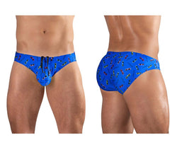 ErgoWear Men's active and swimwear EW1767 X4D SW Swim Briefs Color Blue-Sunglasses thumbnail 1