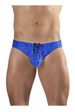 ErgoWear Men's active and swimwear EW1767 X4D SW Swim Briefs Color Blue-Sunglasses thumbnail 2