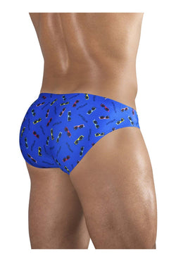 ErgoWear Men's active and swimwear EW1767 X4D SW Swim Briefs Color Blue-Sunglasses thumbnail 3