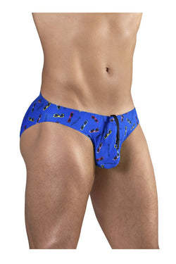 ErgoWear Men's active and swimwear EW1767 X4D SW Swim Briefs Color Blue-Sunglasses thumbnail 4